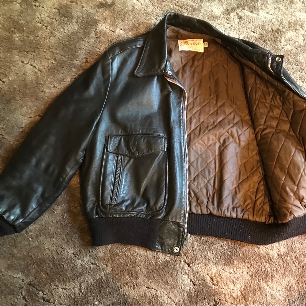 🇺🇸ALS🇺🇸 EUC Black Leather Jacket Size 48R - Picture 6 of 14